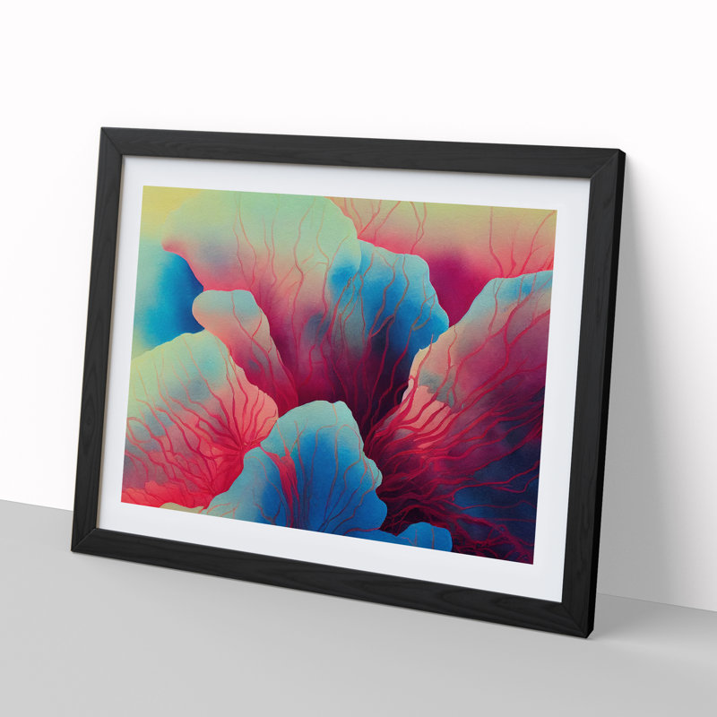 The Coral Reef Vol.3 - Single Picture Frame Print, 46cm H x 64cm W, Black
