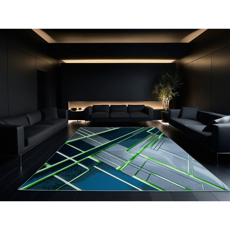 Galactic Prism Rug, Rectangle 2' x 3'