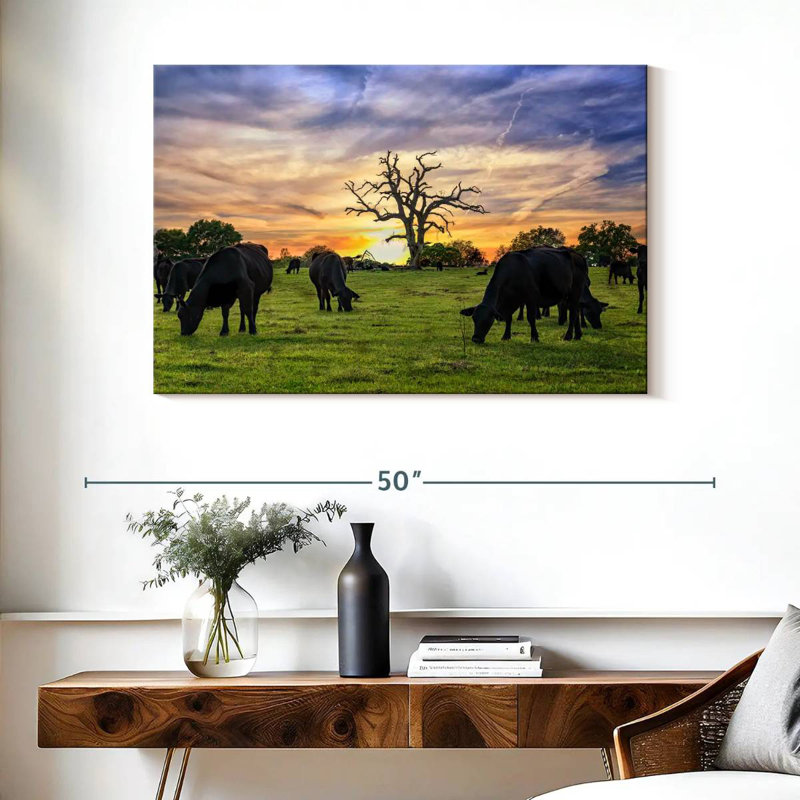 Brampt Grazing Aberdeen Angus, 26" H x 39" W