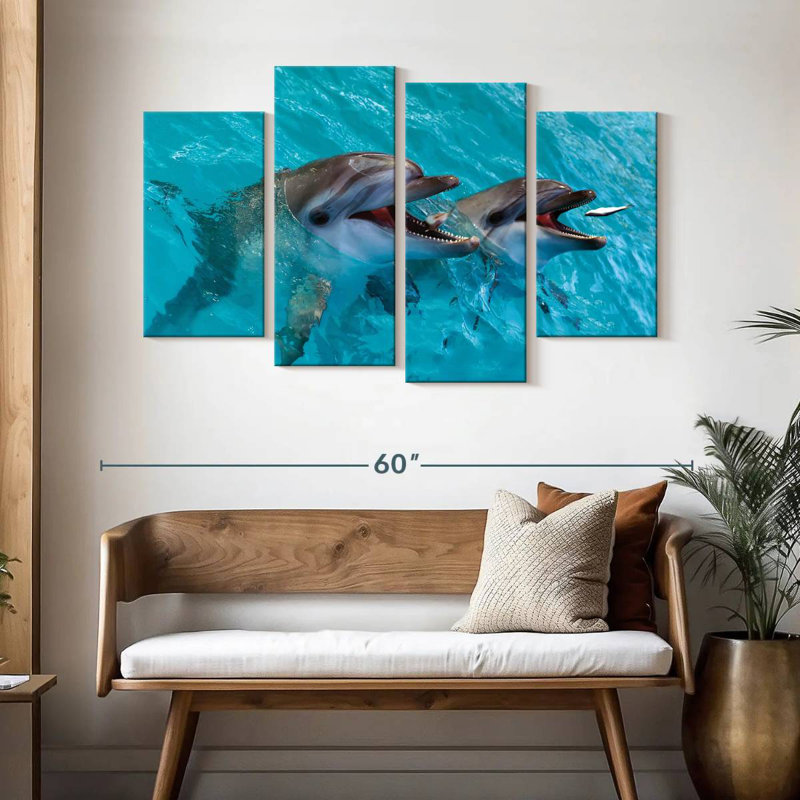 Brampt Cute Dolphins, 32" H x 52" W