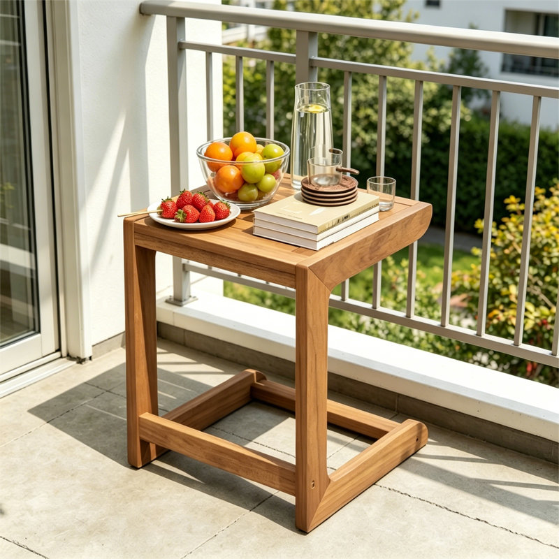 Table d'appoint en bois d'acacia