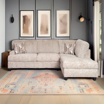 Diodorus Wide Wale L-shape Sectional With Chaise
