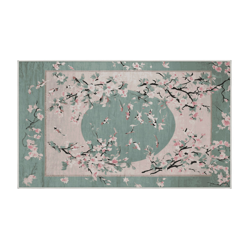 Tapis vert lavable à la machine, Rectangle 7 pi x 9 pi