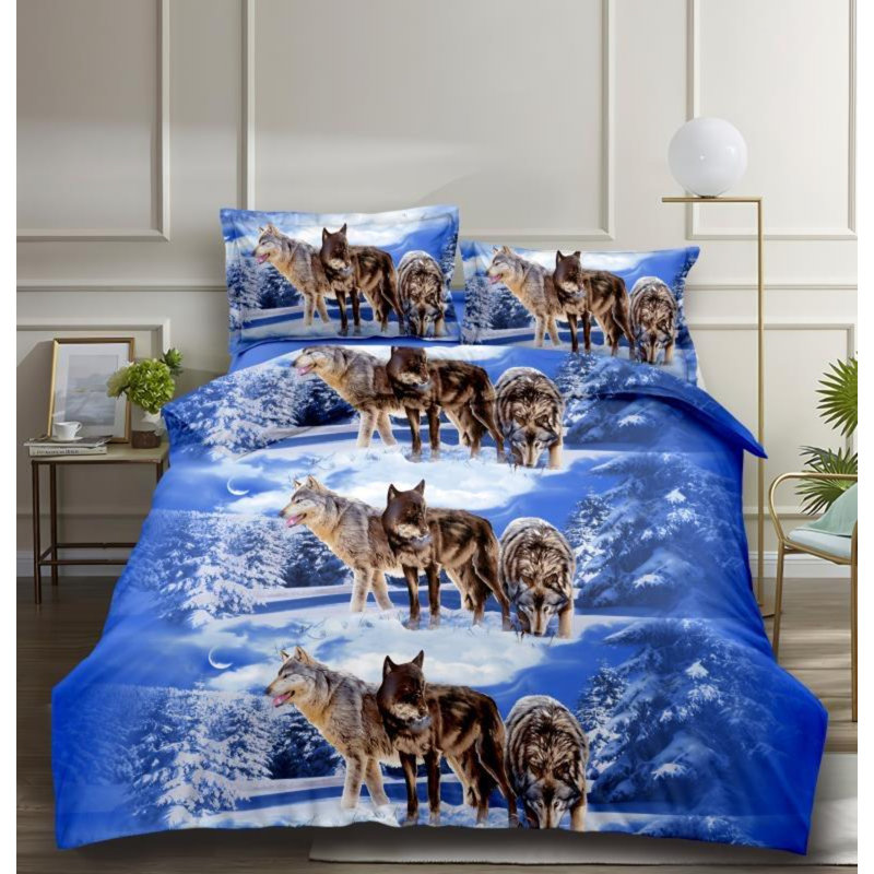 Villalobos Polyester Wildlife Duvet Cover Set with Pillowcases, Super King - 2 Standard Pillowcases