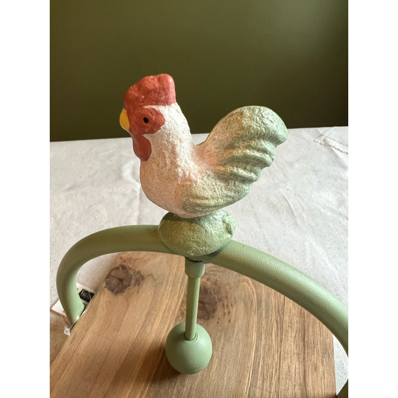 Porte-serviettes Iron Coq, Blanc