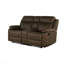 Causeuse inclinable Brenda Brown Console, 2 porte-gobelets et console
