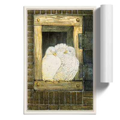 White Pigeons by Theo van Hoytema - Frameless Print
