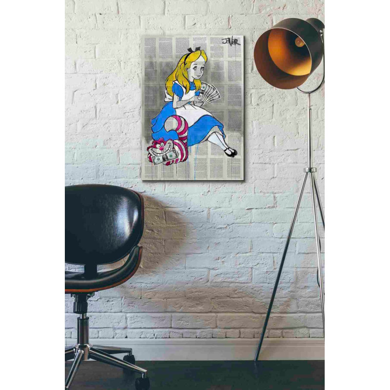 «Alice au pays des mers» par Loui Jover, art mural sur toile, H 26 po x l 18 po x P 0,75 po