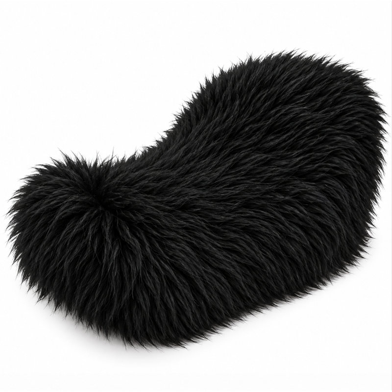 Housse de selle de moto en véritable peau de mouton de Nouvelle-Zélande – Fabriquée aux États-Unis, Black