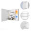 Pharmacie, trois tablettes internes, une porte, deux tablettes externes - blanc-2117729725