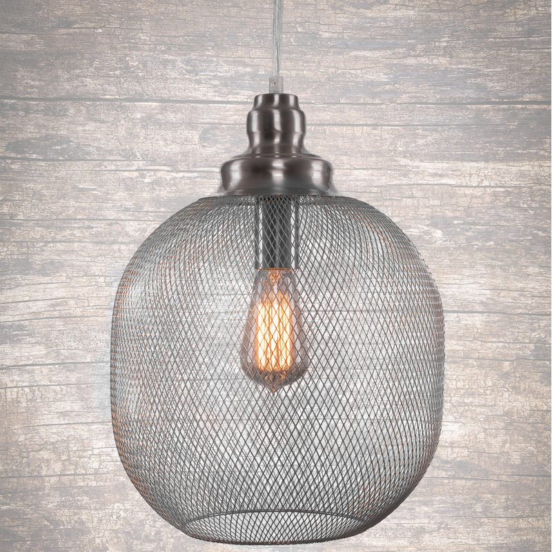 Adkins Plexus Stem Hung Pendant With Bulb, Brushed Nickel