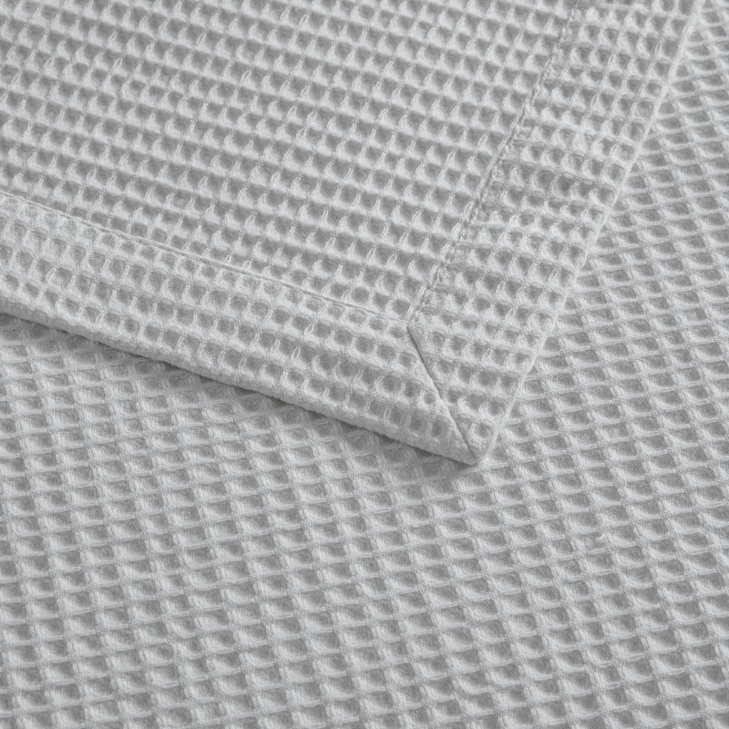 Waffle Weave 100% Cotton Blanket, Twin, Grey