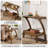 2-tier Solid Wood End Table, Sofa Side Table