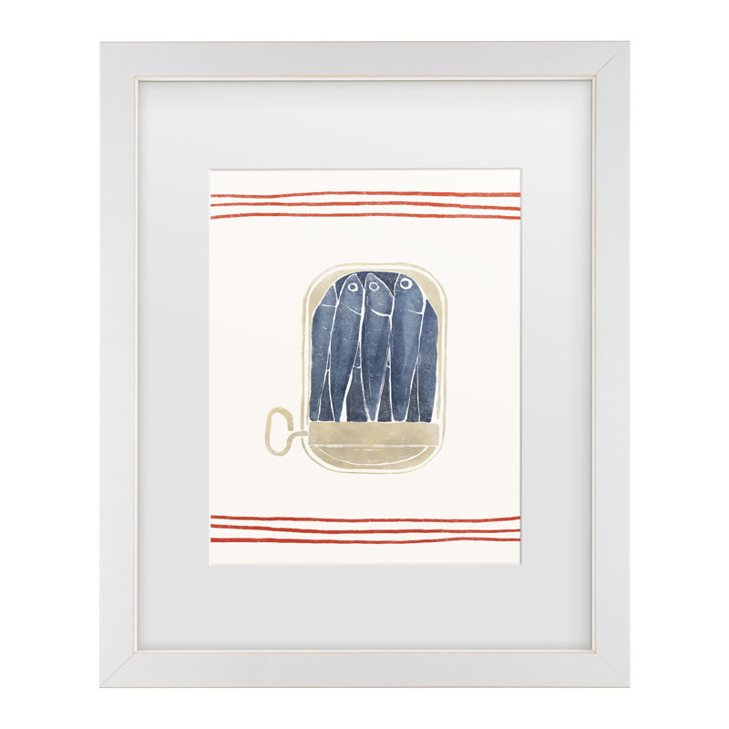 Œuvre encadrée «rouleau yuyu pont sardines», H 16 po x l 13 po