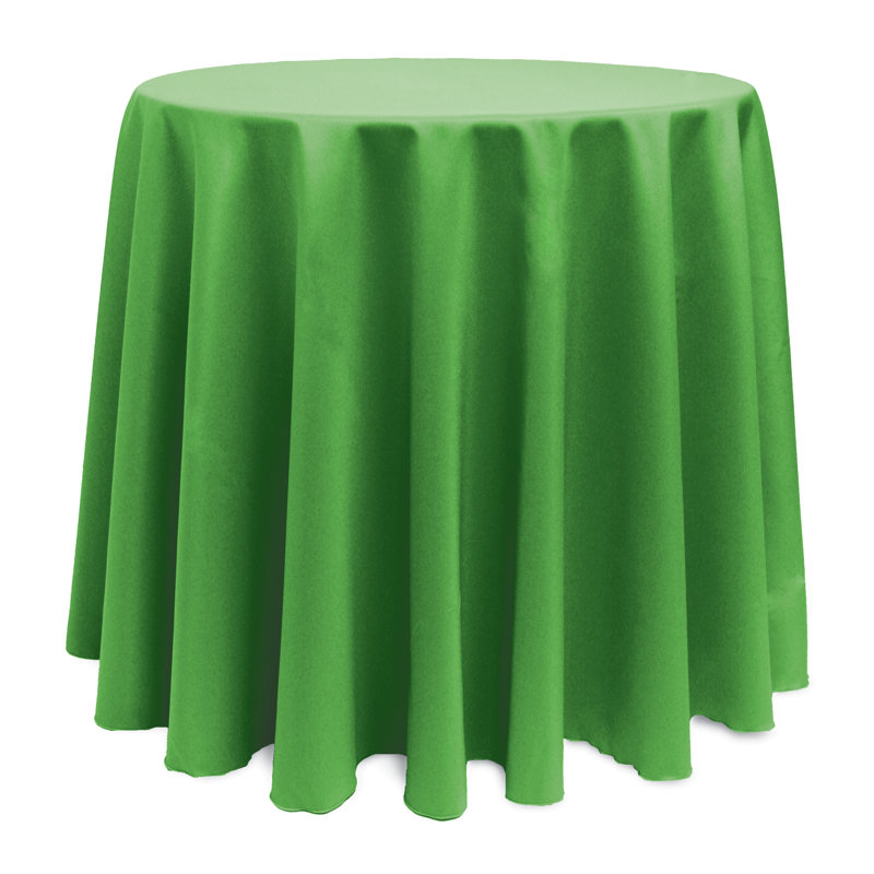 Solid Color Round Tablecloth, 108" x 108", Kelly