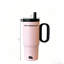 Tambour isotherme à paille isolée avec poignée rose 24 onces Advanced, grande tasse de voyage en acier inoxydable 18/8, convient aux boissons chaudes et froides