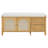 Trexm Vintage Shoe Storage Bench With Cushion And Drawers - Ideal Entryway Organizer