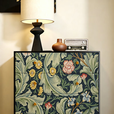Commode de salon à cinq tiroirs en bois massif