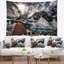 Tapisserie turquoise camping au-dessus de "landscape"-28488847