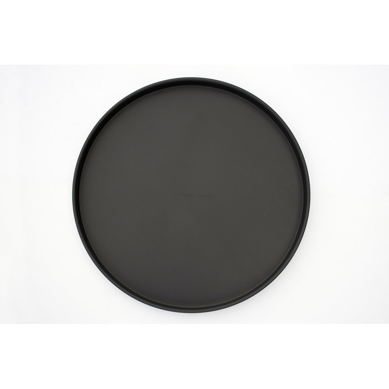 14-Inch Black Aluminum Pre-Seasoned Pizza Pan