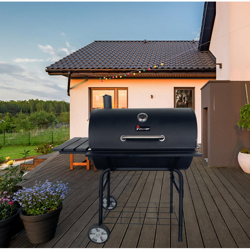 GrillFest 41.535433070866 in. W Bumper Plate Grill / Smoker Combo Charcoal Grill Gas & Charcoal Combo Grill