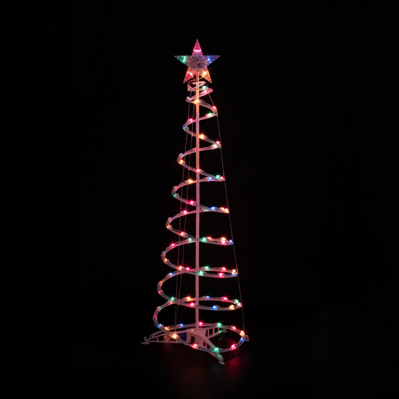 Arbre de Noël en forme de spirale illuminé 4 pi