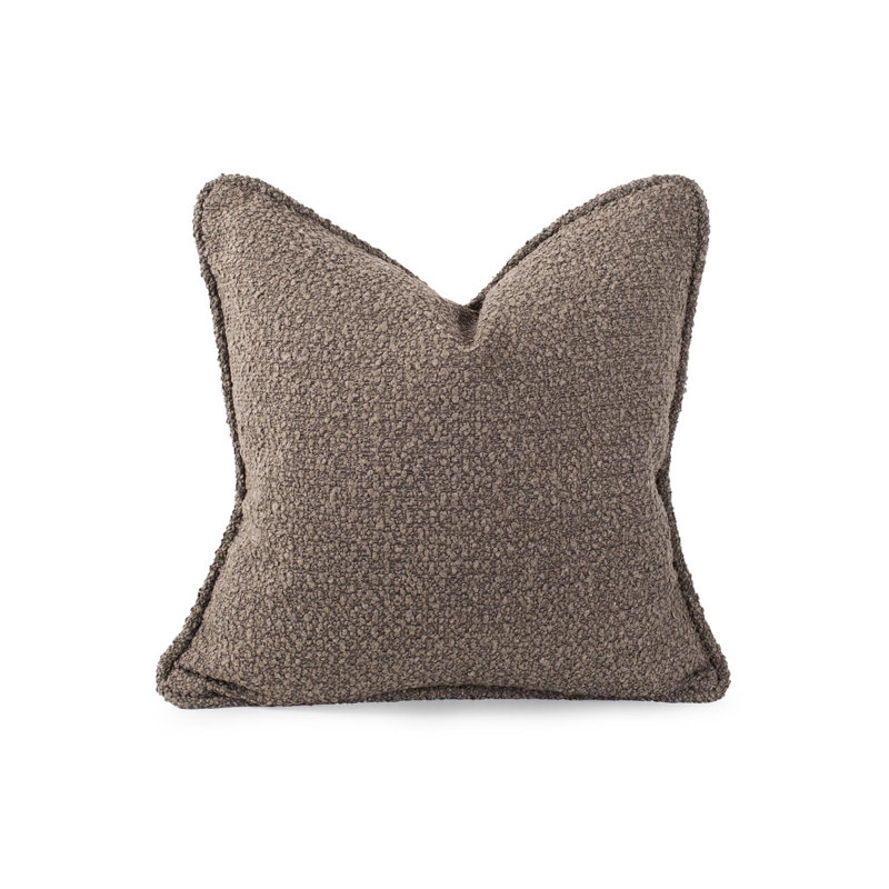 20 x 20 Pillow Barbet- Down Insert, Chocolate