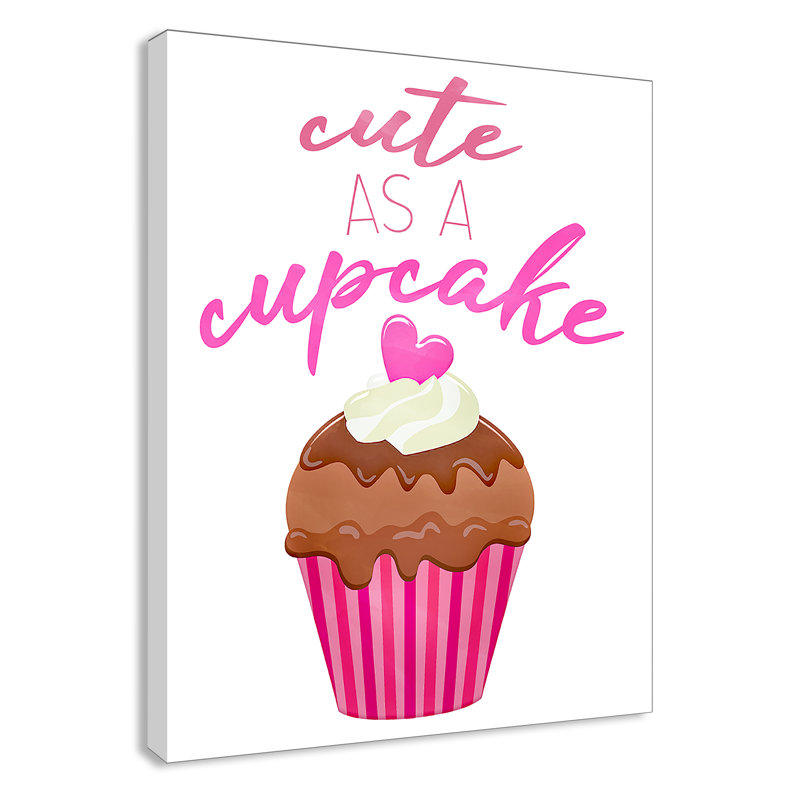 Mignon comme un petit gâteau Mignon comme un petit gâteau, H 14 po x l 11 po x P 1,5 po, Canevas
