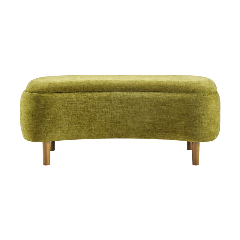 Brenin Fabric Storage Bench, Seneca Olive