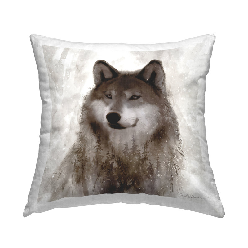 Coussin Woodland Wild Wolf