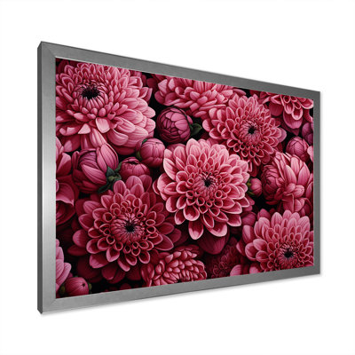 Pink Chrysanthemums Gardens Collage II - Chrysanthemums Wall Art