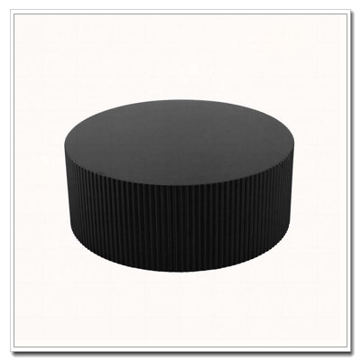 Round Coffee Table with Handcrafted Relief