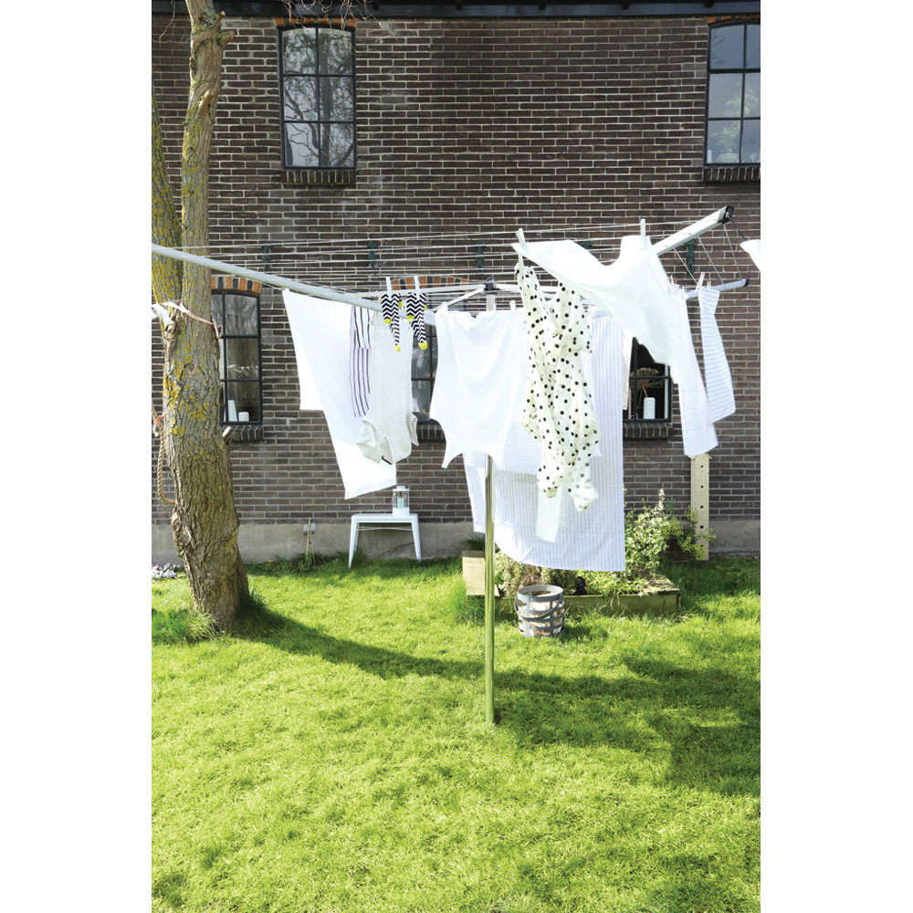 Brabantia Topspinner Washing Line, Metallic Grey, 60m | Smooth Turns, UV-Resistant Non-Slip Lines , Umbrella System, Rotary Dryer, 45mm Ground Spike, ø 295cm - Image 3