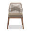 Chaise de salle à manger Palmdale, simple, gris / brun noyer