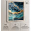 «Power Edge II Shadowbox Print» sarcelle, art abstrait par Art Remedy-115120562-115120561