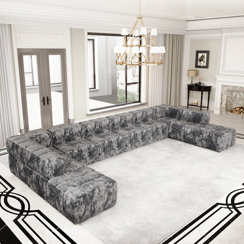 Canapé Moderne, Velours gris velours