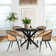 Bertwalda 4 - Person Dining Table Sets With 39.4'' Round Table & 4 Upholstered Boucle Armchairs