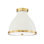Painted No. 3 - 2 Light Flush Mount By Mark D. Sikes - Aged Brass/Darkest Blue Finish