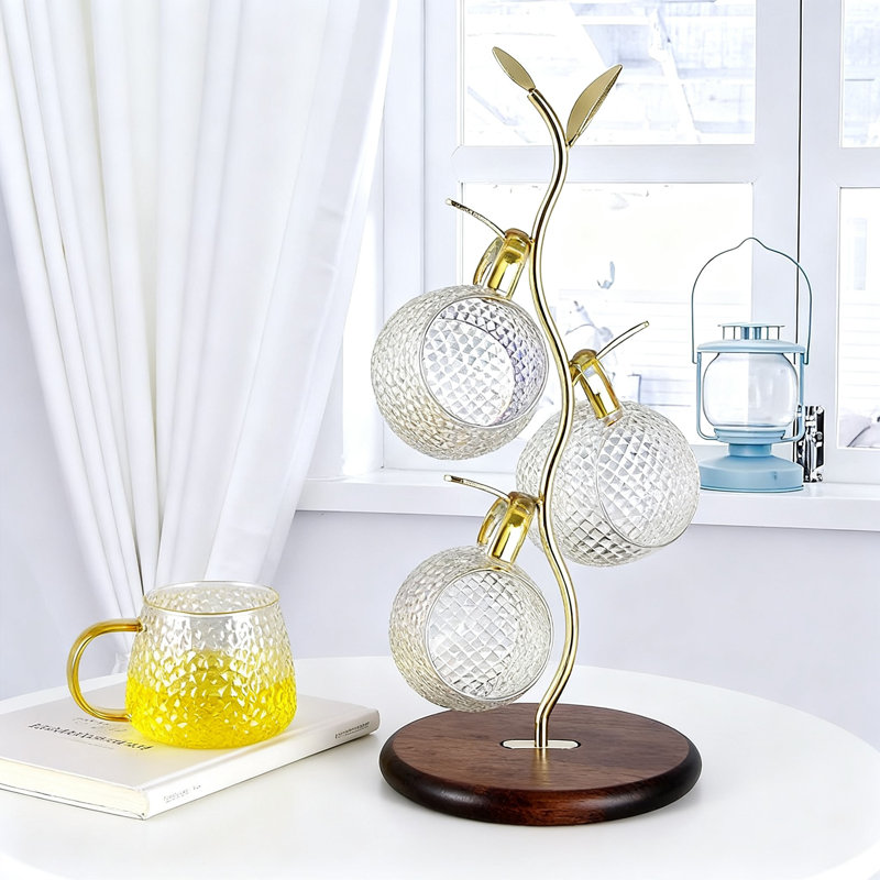 Arbre à café comptoir, porte-tasse doré (doré)