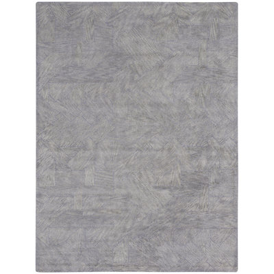 Chrisann Geometric Area Rug in Gray
