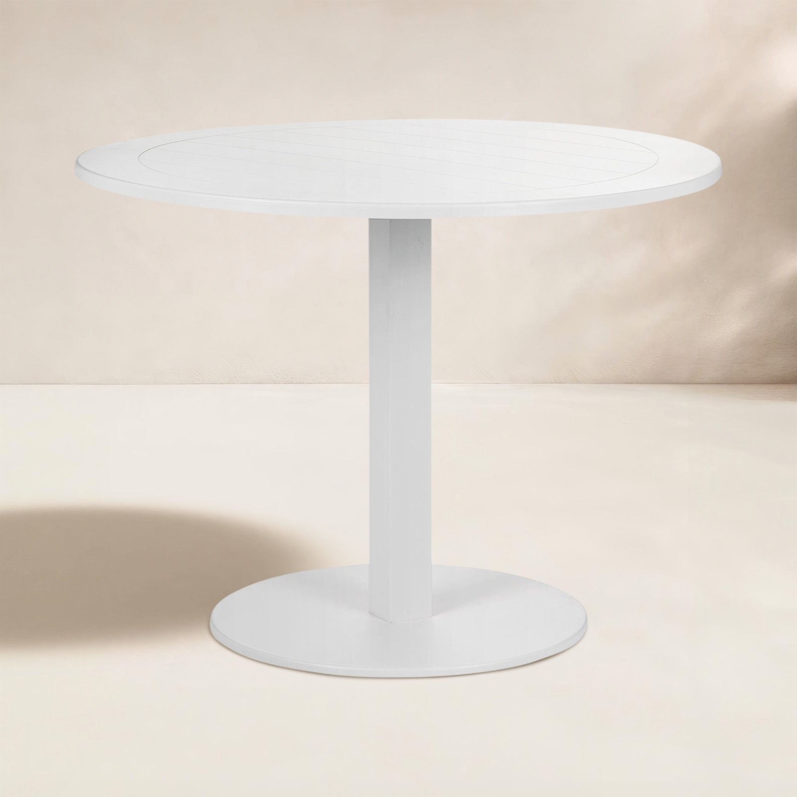 Sunset 30 " Patio Dining Table, White, 30" H x 35" L x 35" D