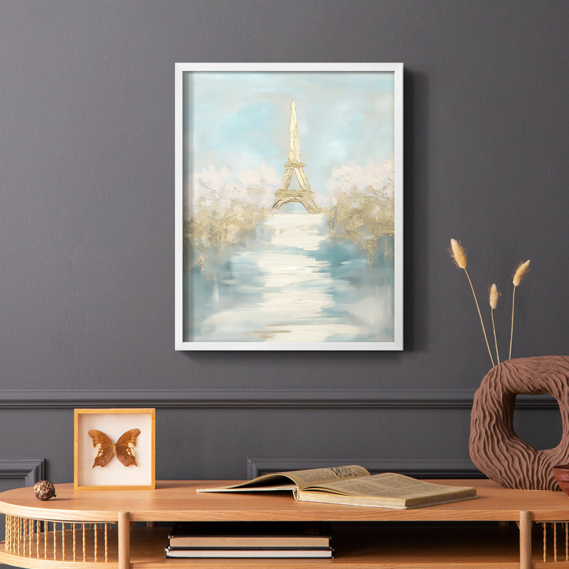 Paysages de la série III - reproduction encadrée de qualité supérieure - prête à être accrochée - aucun clou requis, Blanc
