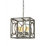 Ashleys 4 - Light Candle Style Rectangle Chandelier