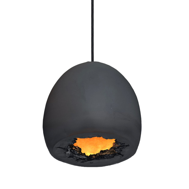 Geode 1 - Light Pendant, Black/Brass, Black/Brass, No