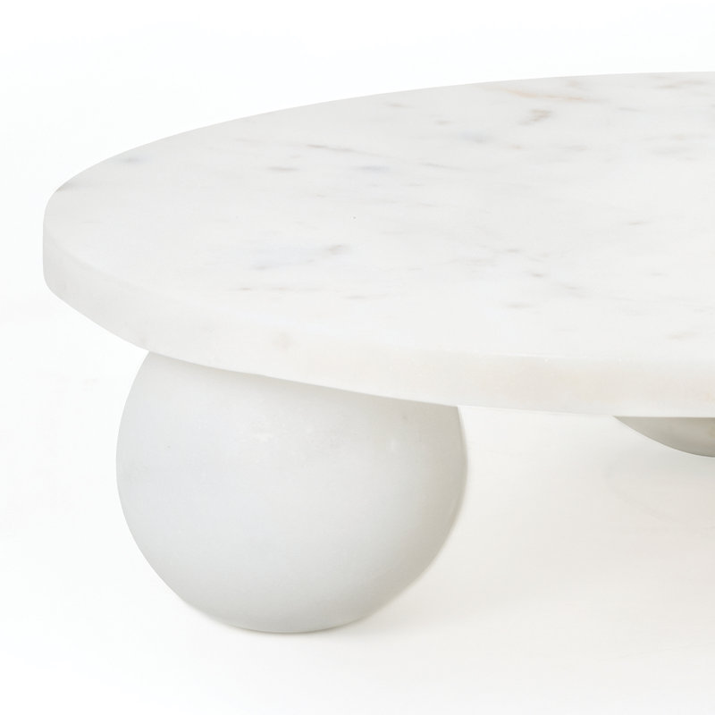 Marlow Marble Plate, 3.75" H x 12" W x 12" D