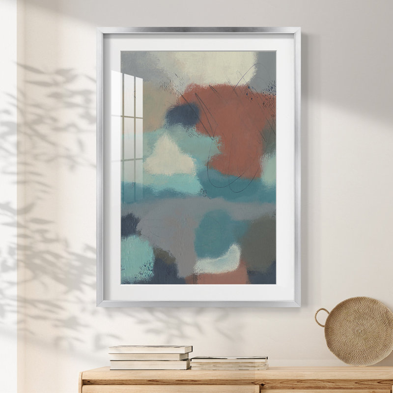 Floating By I - Impression encadrée, H 25,5 po x l 17,5 po, Argent argent