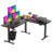 Rashod 63" L Shaped Electric Height Adjustable L Shaped Standing Desk-1205490553