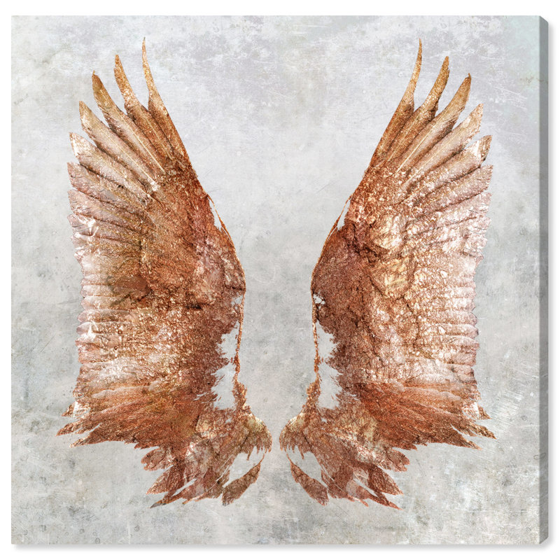 «Rose Gold Wings», impression sur toile tendue, H 40 po x l 40 po x P 1,5 po, Toile tendue