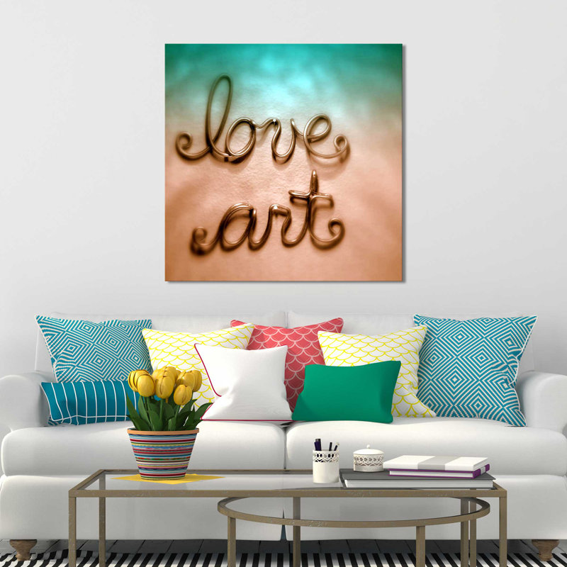 «Love Art», reproduction de photo, H 18 po x l 18 po x P 1 po, Toile tendue