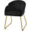 Flower Shape Tub Chair with Golden Metal Legs -638513719